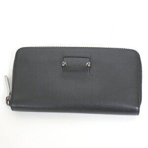 Christian Louboutin Panettone Calf Leather Round Zip Long Wallet Black
